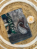 Pure Georgette Digital Print Saree with Diamond Work – Soft & Feather Light