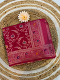 Meenakari Satin Silk Saree for Women | Rich Banarasi Style Lightweight Saree with Full Machine Work