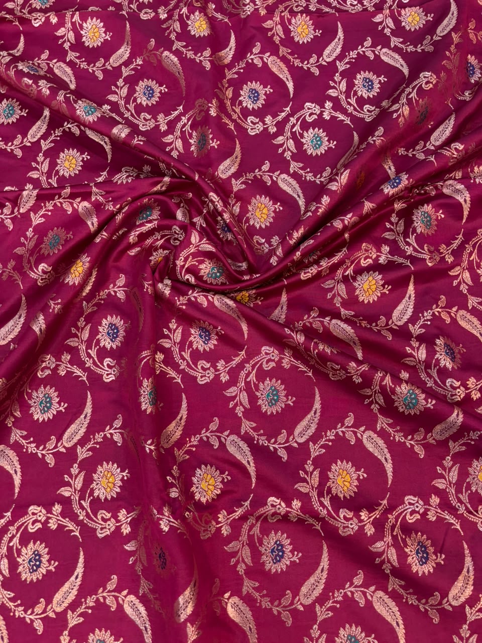 Meenakari Satin Silk Saree for Women | Rich Banarasi Style Lightweight Saree with Full Machine Work
