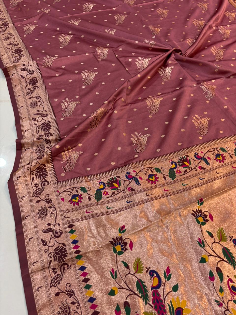 Meenakari Satin Silk Saree for Women | Rich Banarasi Style Lightweight Saree with Full Machine Work