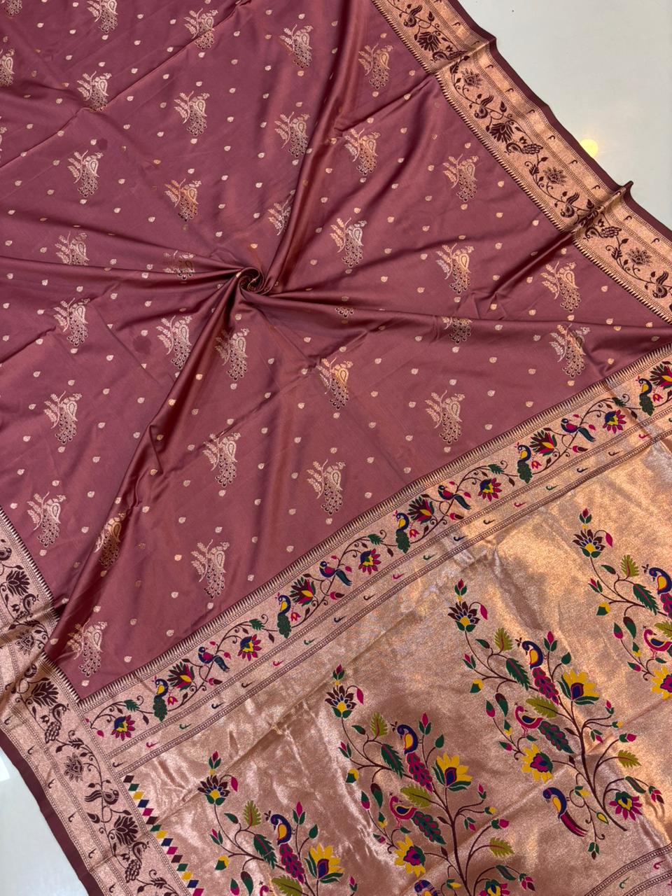 Meenakari Satin Silk Saree for Women | Rich Banarasi Style Lightweight Saree with Full Machine Work