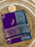 Soft Banarasi Silk Dhoop Chao Paithani Saree | Silver Chanderi Weaving