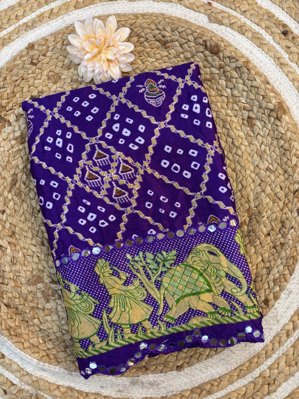 Bandhani Chiffon Silk Saree | Soft Bandej Daily Wear Saree
