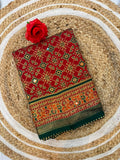 Premium Pashmina Saree with Embroidery & Mirror Work