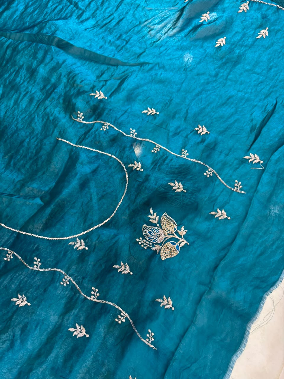 Royal Diamond Embroidered Designer Fancy Saree