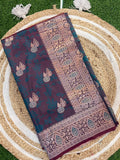 Banarasi Paithani Silk Zari Kathpadar Saree