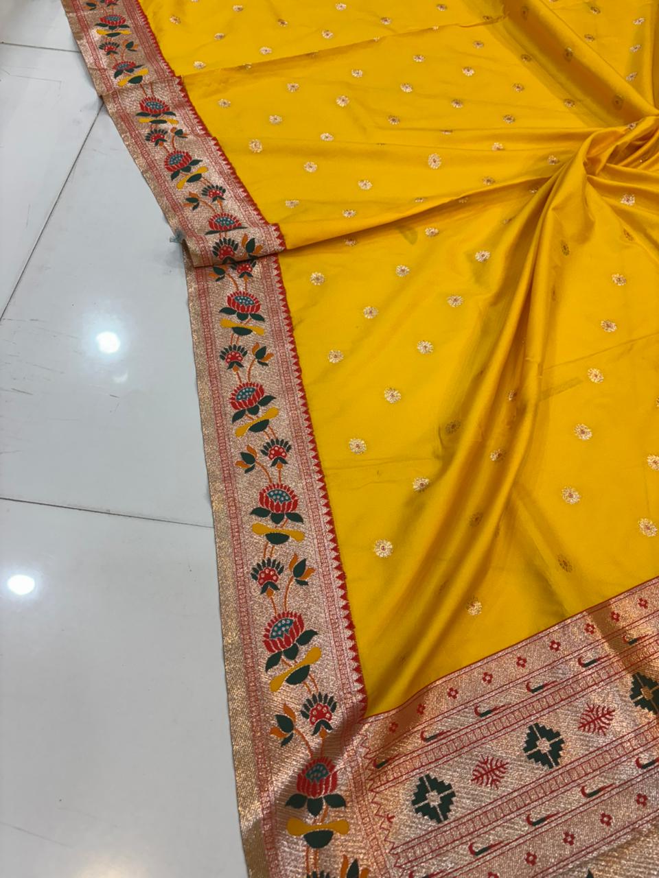 Dhoop Chao Paithani Soft Silk Saree with Meenakari Embroidery