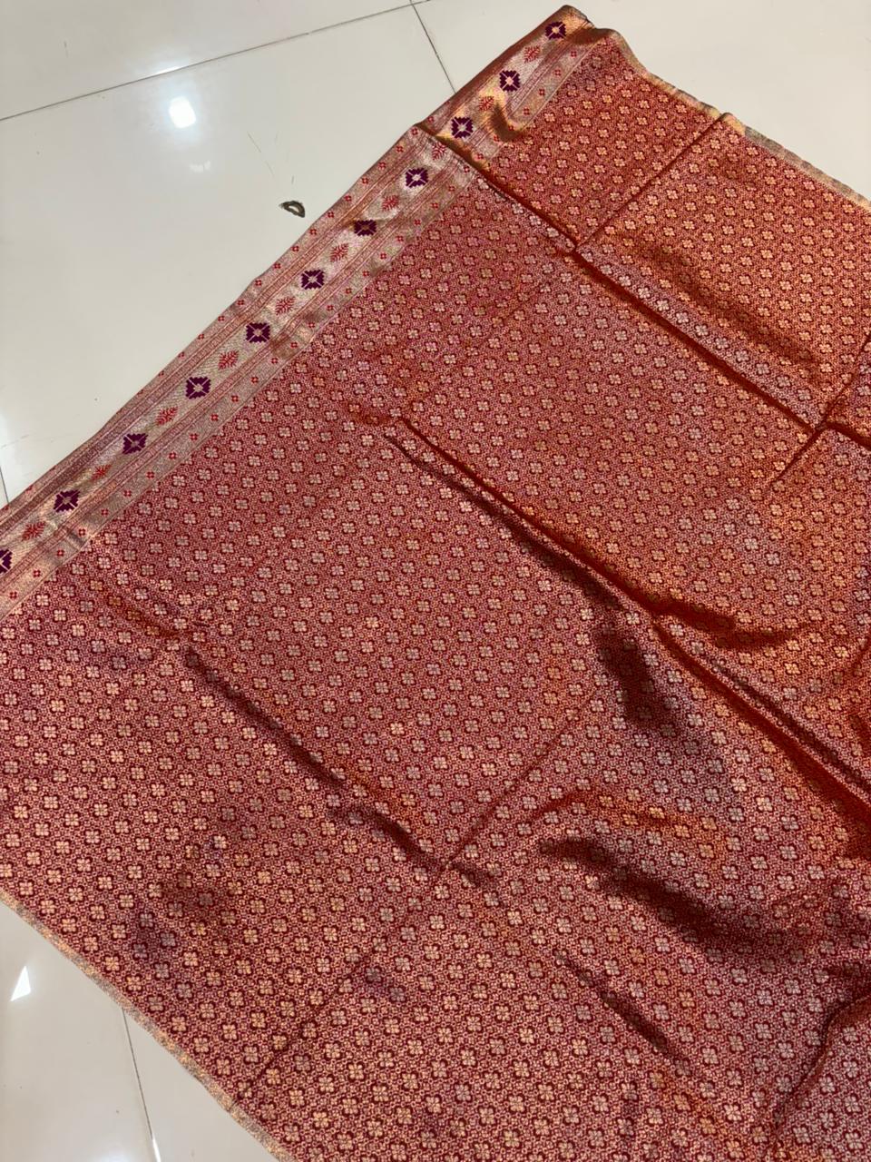 Dhoop Chao Paithani Soft Silk Saree with Meenakari Embroidery