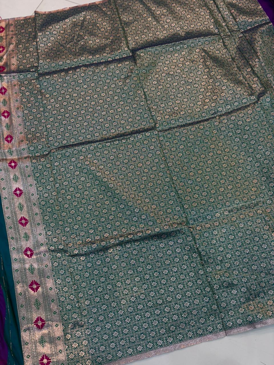 Dhoop Chao Paithani Soft Silk Saree with Meenakari Embroidery