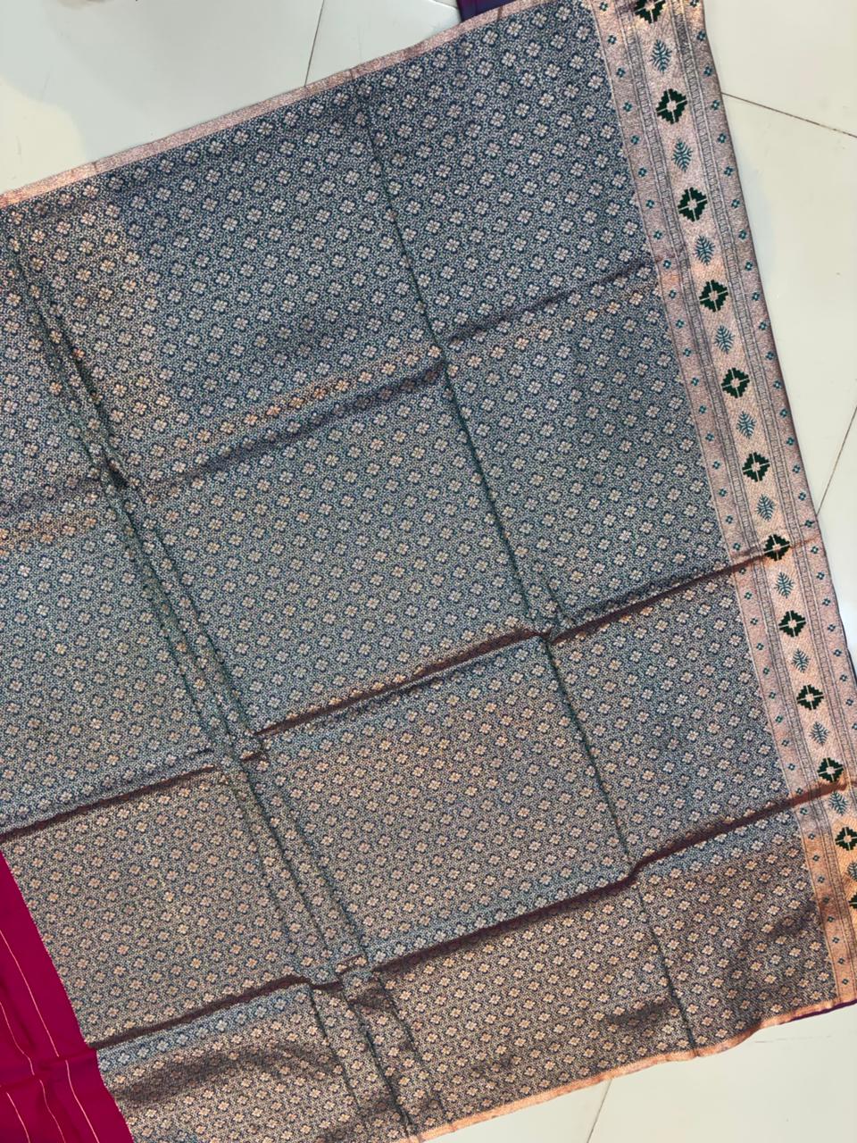 Dhoop Chao Paithani Soft Silk Saree with Meenakari Embroidery