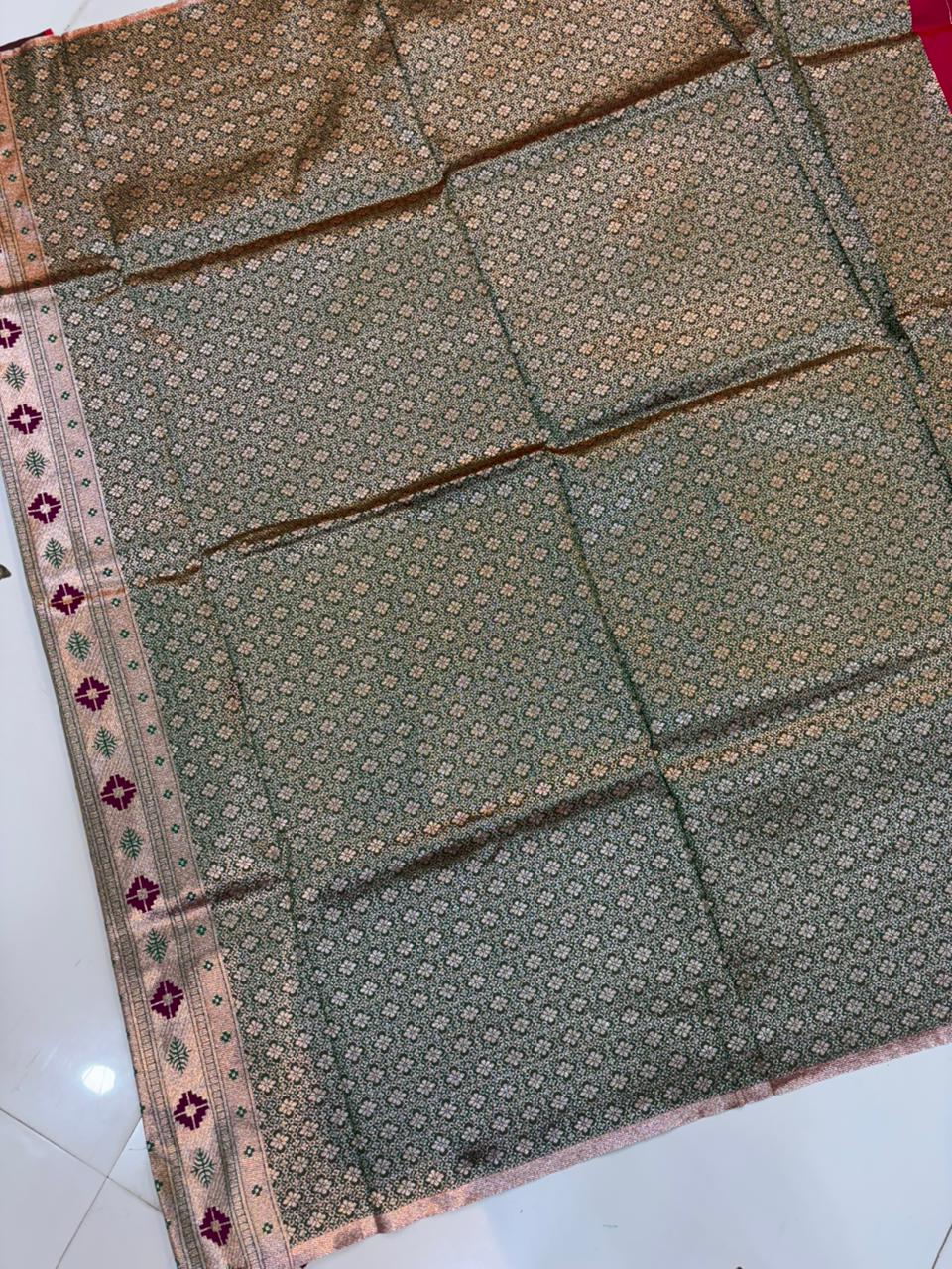 Dhoop Chao Paithani Soft Silk Saree with Meenakari Embroidery