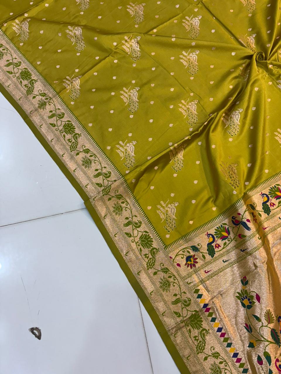 Meenakari Satin Silk Saree for Women | Rich Banarasi Style Lightweight Saree with Full Machine Work
