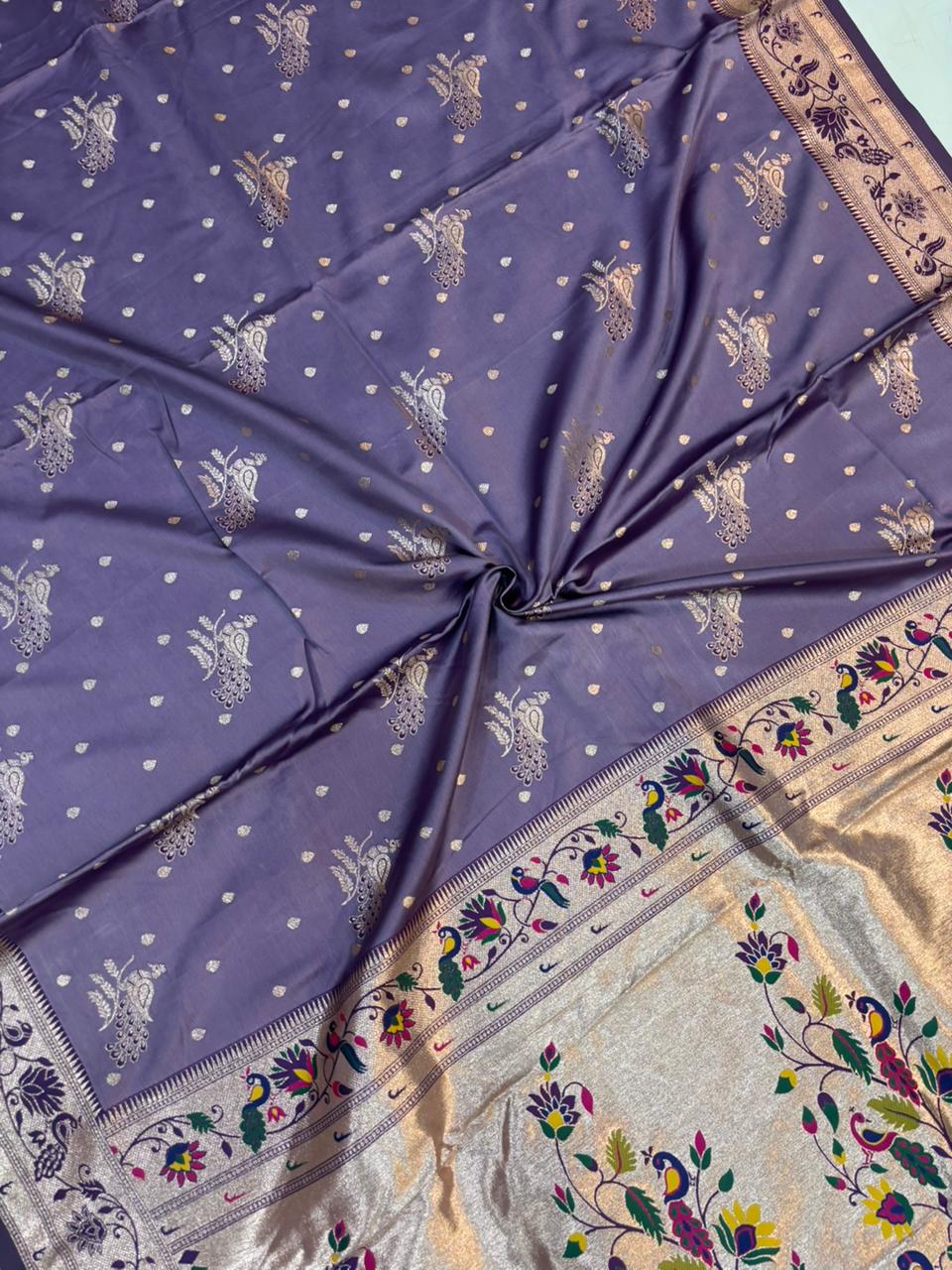 Meenakari Satin Silk Saree for Women | Rich Banarasi Style Lightweight Saree with Full Machine Work