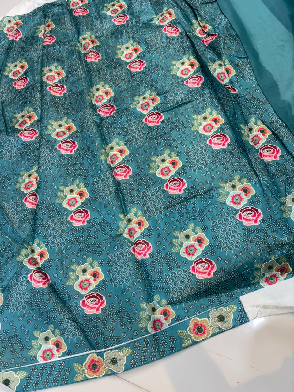 Floral Embroidery Blooming Georgette Party Wear Saree