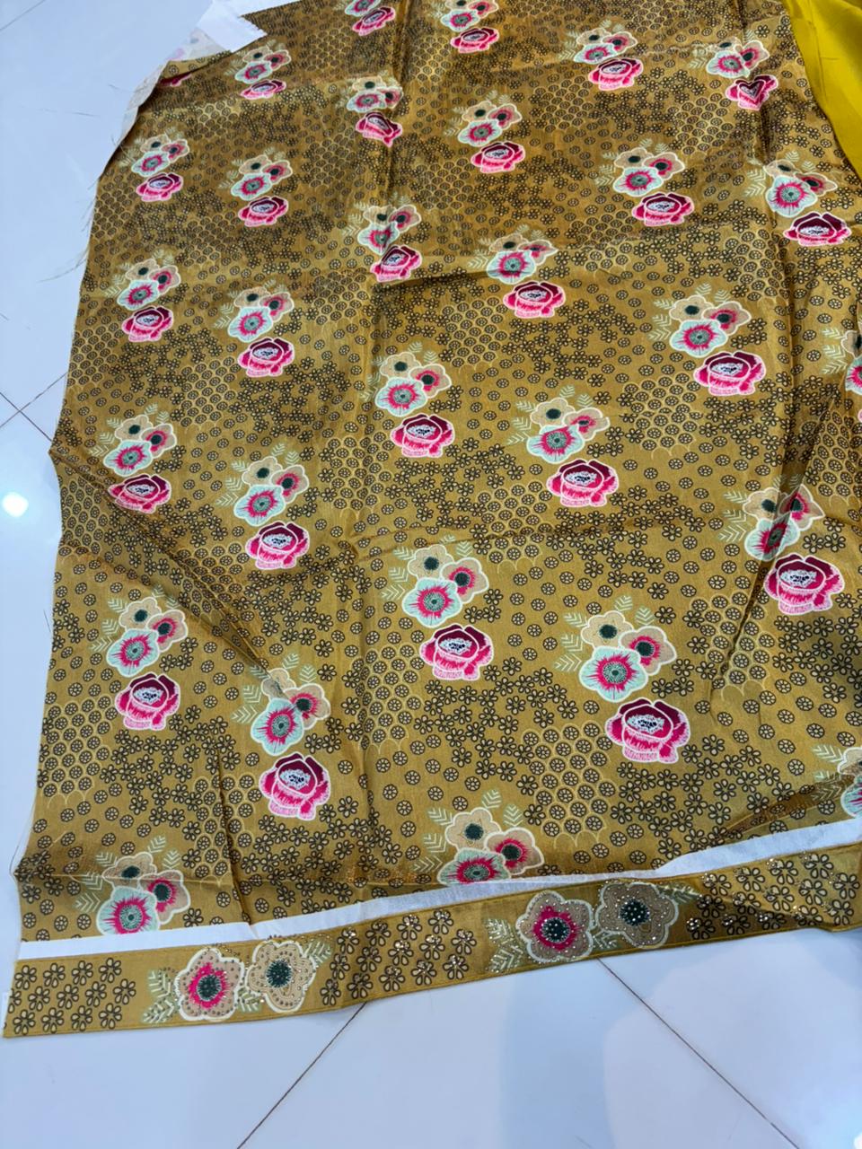 Floral Embroidery Blooming Georgette Party Wear Saree
