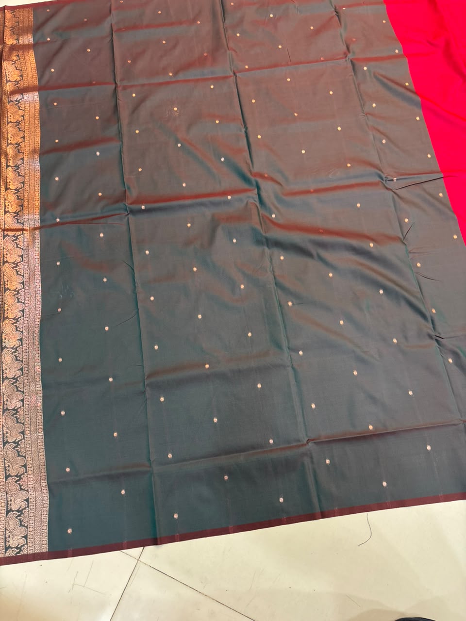 Soft Banarasi Silk Dhoop Chao Paithani Saree | Silver Chanderi Weaving