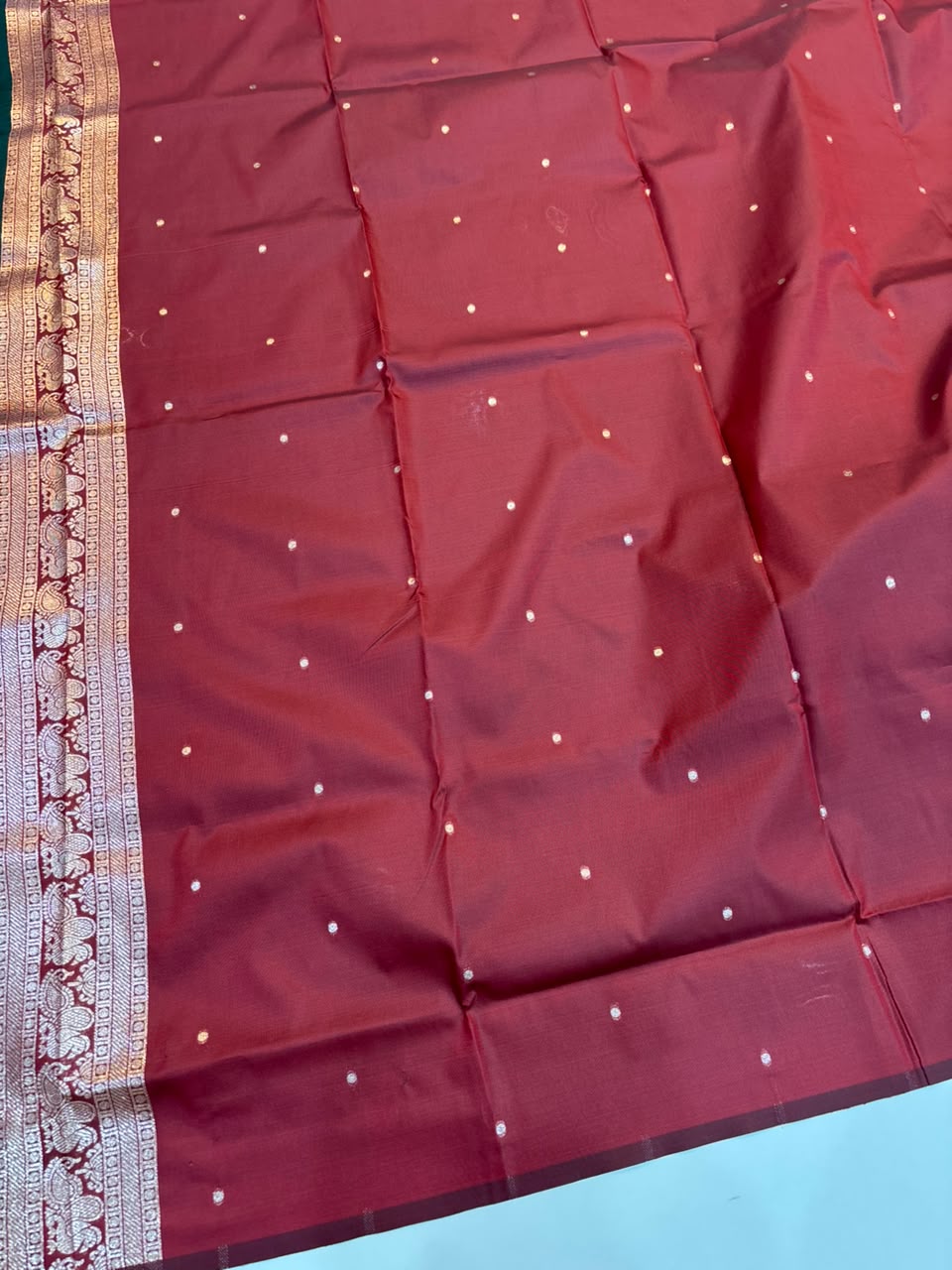 Soft Banarasi Silk Dhoop Chao Paithani Saree | Silver Chanderi Weaving