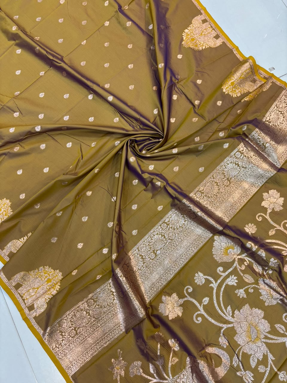 Premium Gajraj Silk Paithani Saree with Chanderi Weaving & Embroidery Work