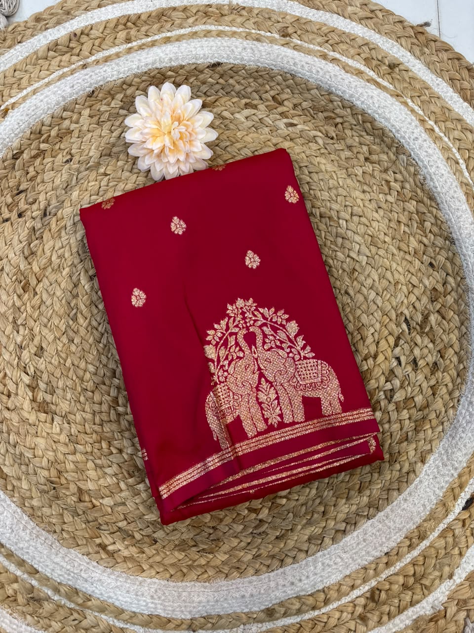 Premium Gajraj Silk Paithani Saree with Chanderi Weaving & Embroidery Work