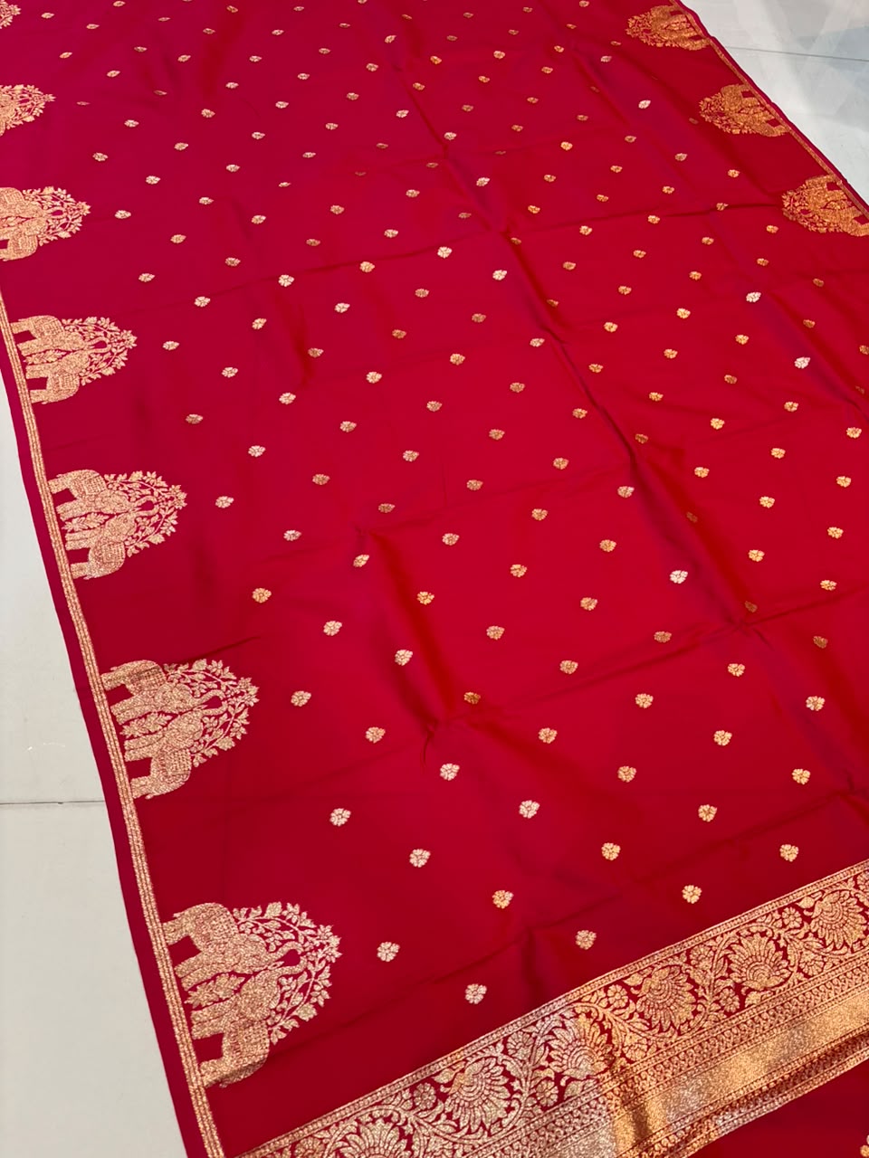 Premium Gajraj Silk Paithani Saree with Chanderi Weaving & Embroidery Work