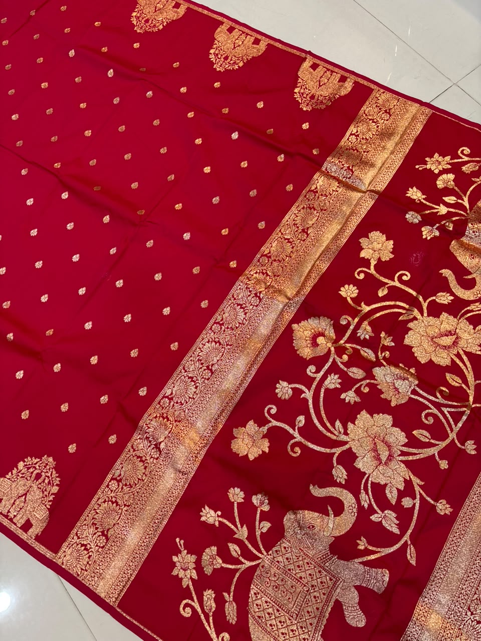 Premium Gajraj Silk Paithani Saree with Chanderi Weaving & Embroidery Work
