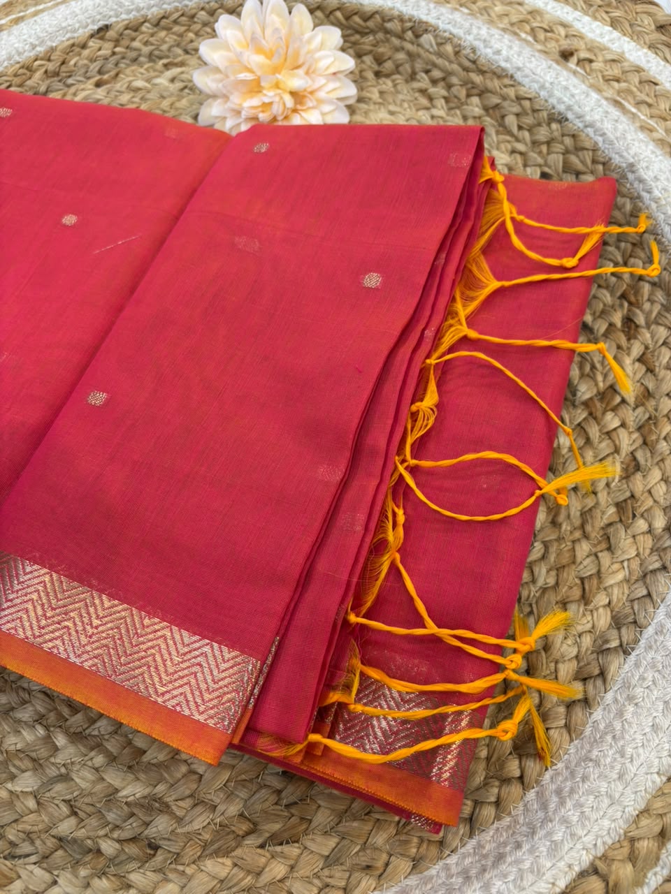 Trending Maheshwari Banglori South Cotton Saree | Embroidery Butta Work