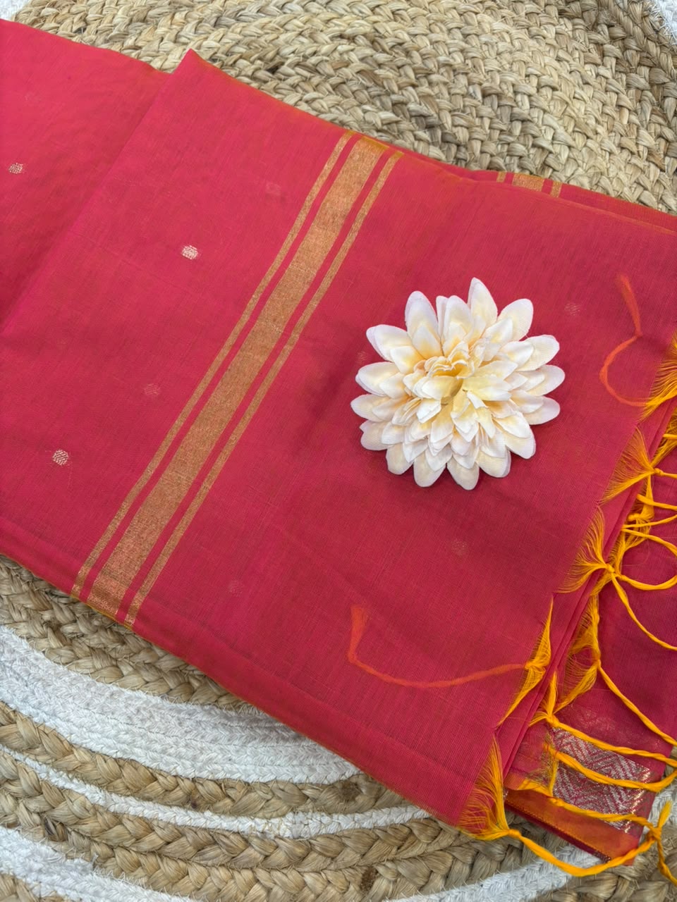 Trending Maheshwari Banglori South Cotton Saree | Embroidery Butta Work