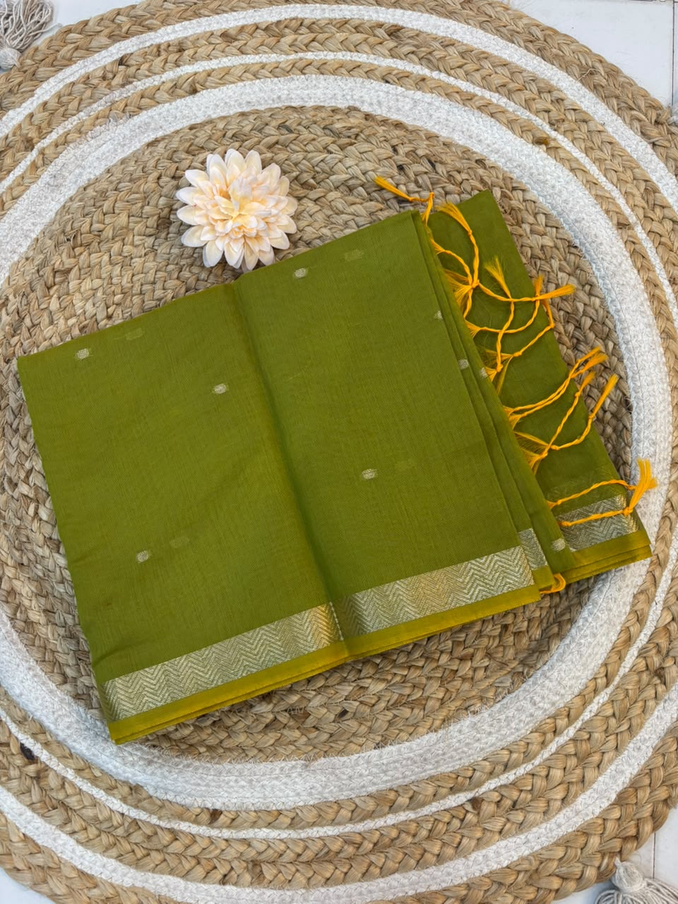 Trending Maheshwari Banglori South Cotton Saree | Embroidery Butta Work