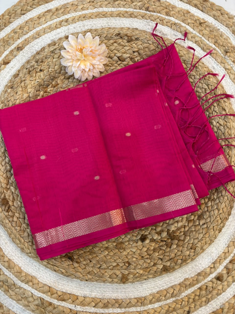 Trending Maheshwari Banglori South Cotton Saree | Embroidery Butta Work