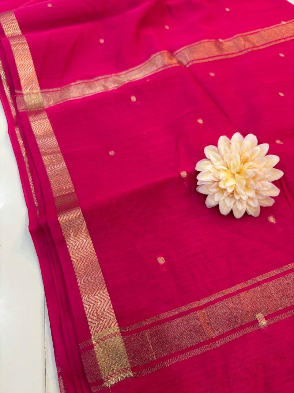Trending Maheshwari Banglori South Cotton Saree | Embroidery Butta Work