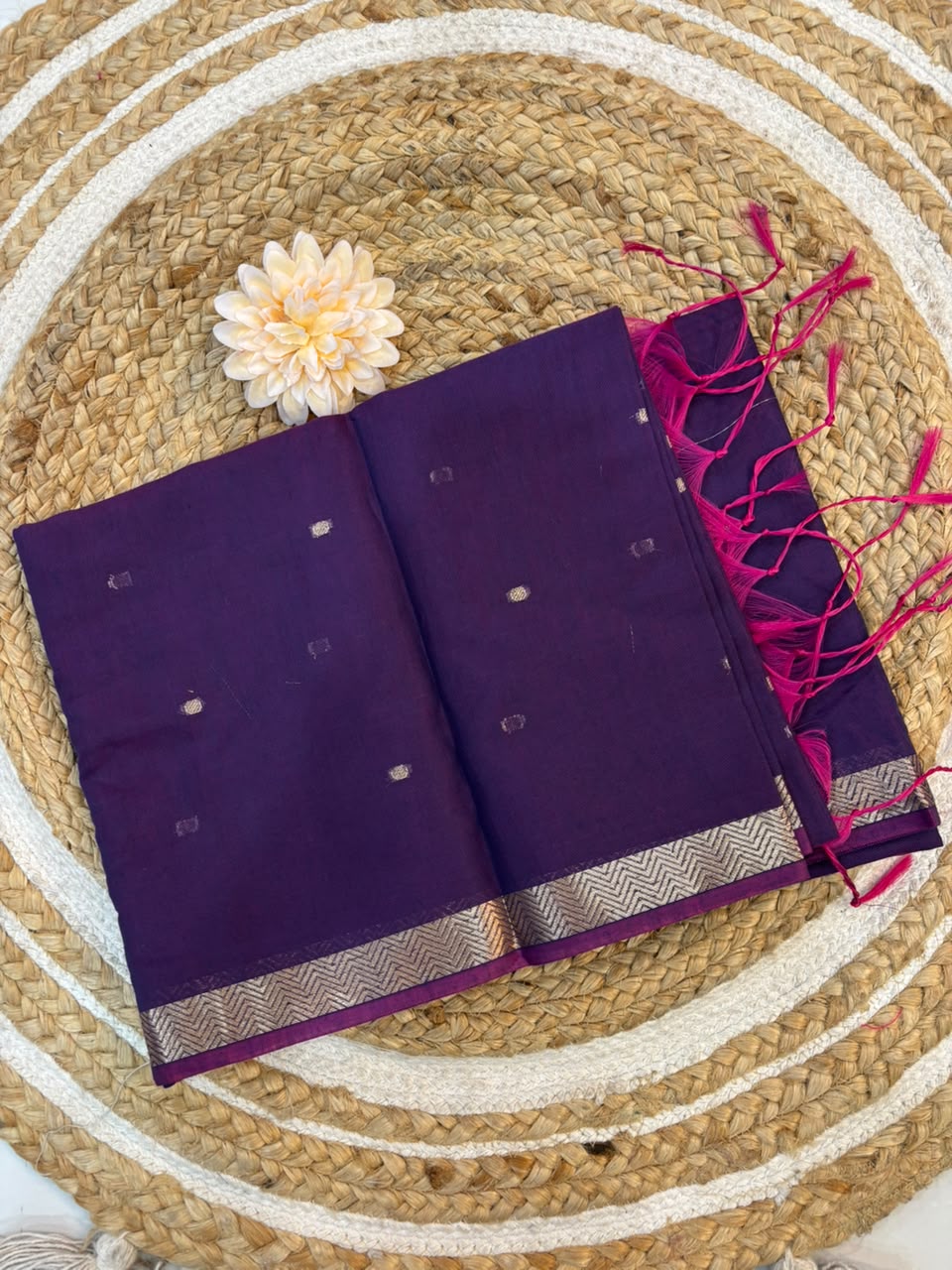 Trending Maheshwari Banglori South Cotton Saree | Embroidery Butta Work