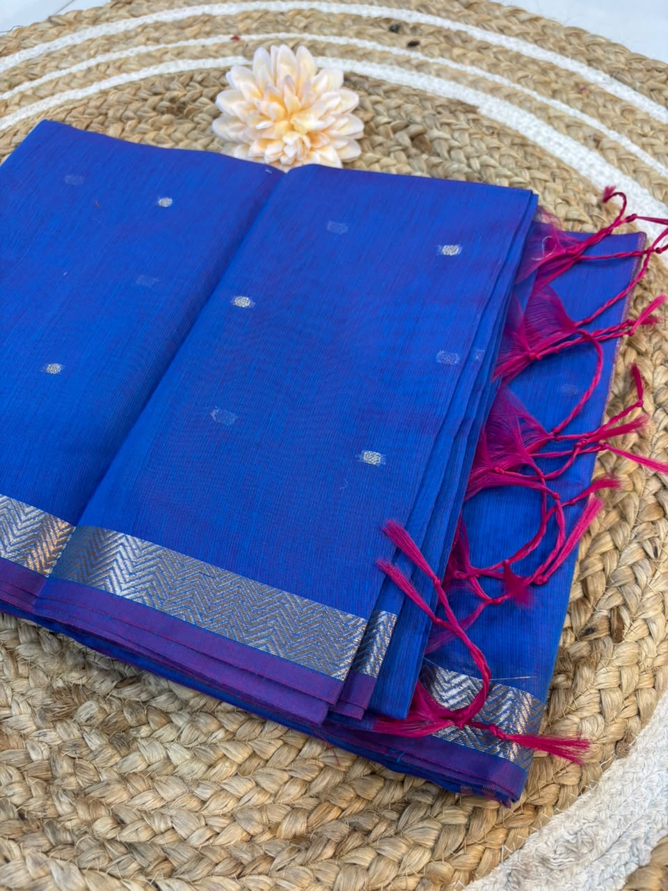 Trending Maheshwari Banglori South Cotton Saree | Embroidery Butta Work