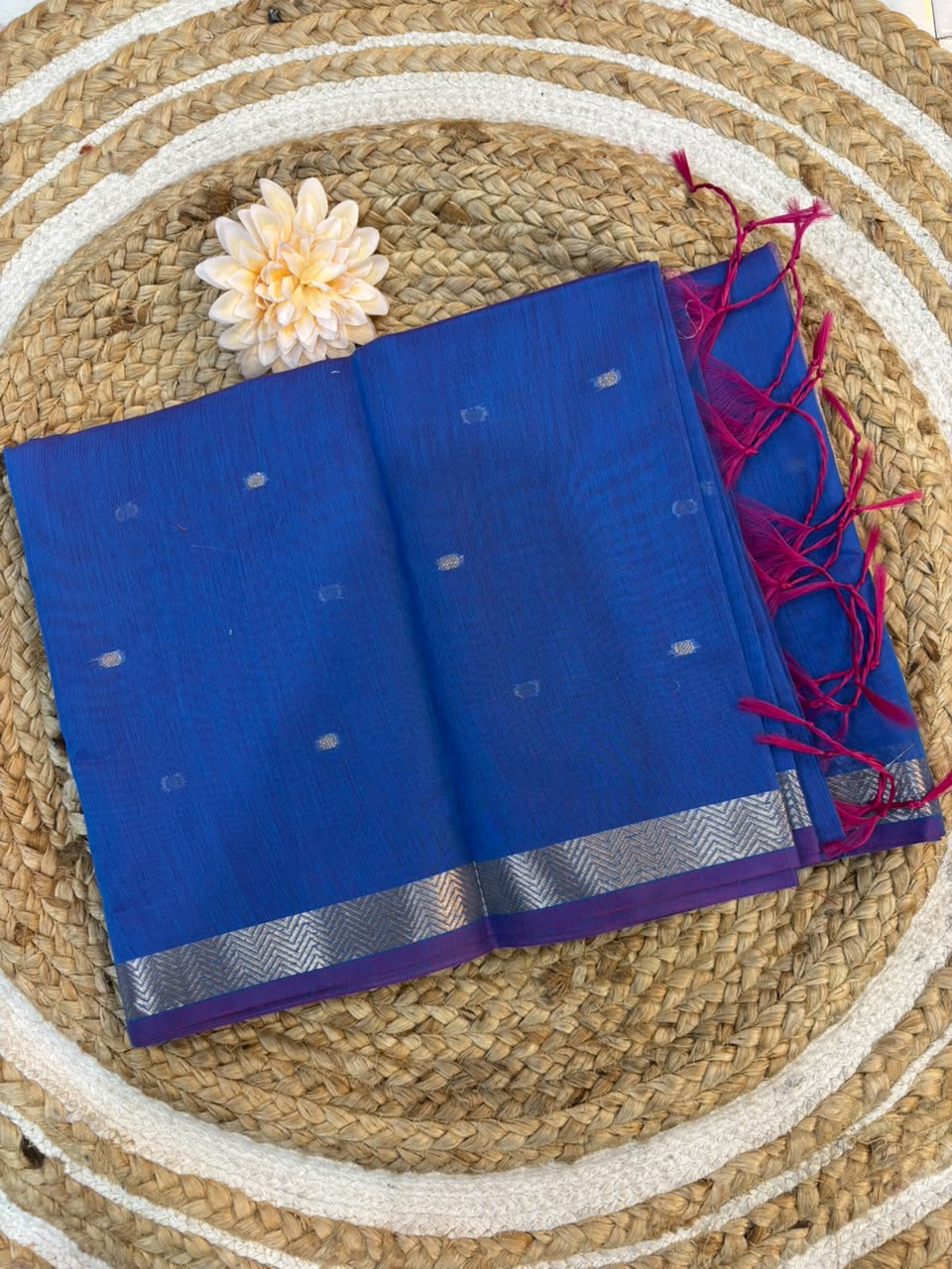 Trending Maheshwari Banglori South Cotton Saree | Embroidery Butta Work