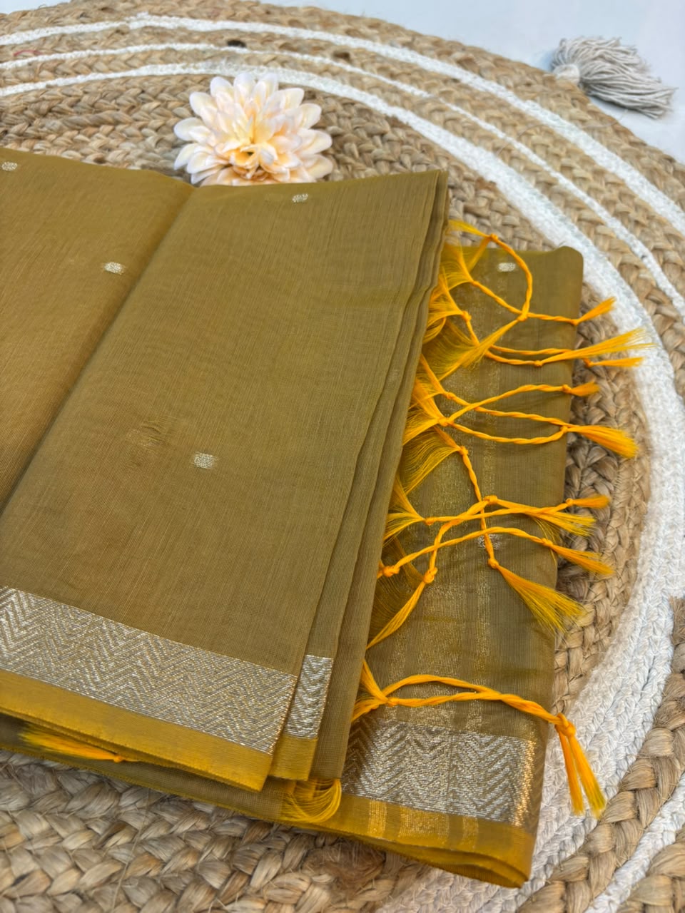 Trending Maheshwari Banglori South Cotton Saree | Embroidery Butta Work
