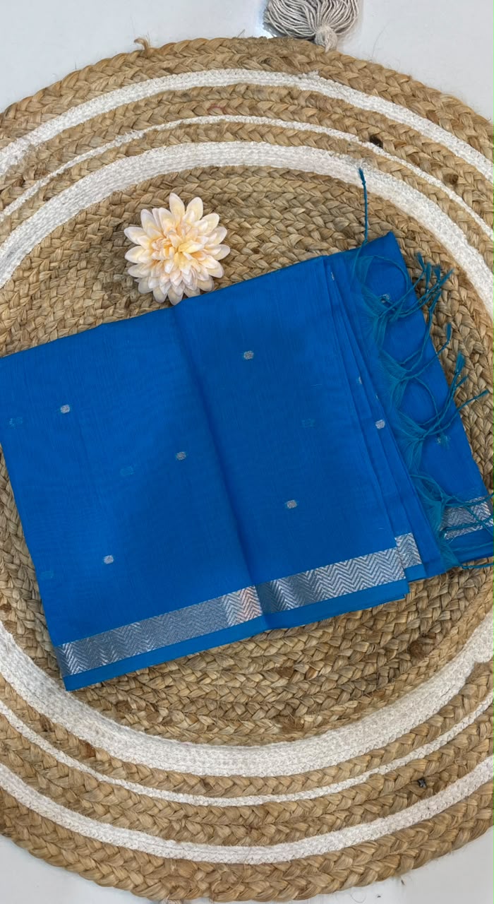 Trending Maheshwari Banglori South Cotton Saree | Embroidery Butta Work