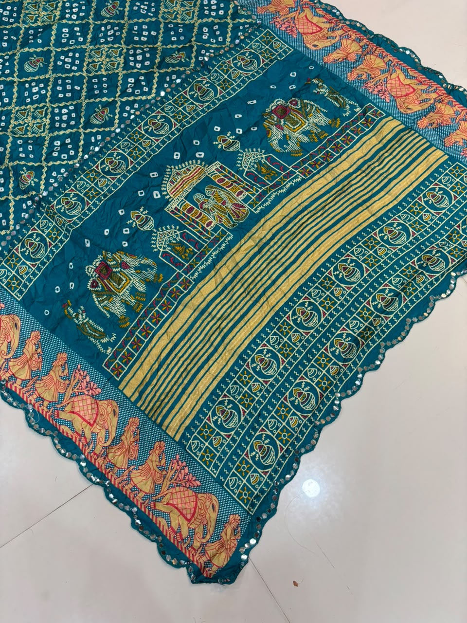 Bandhani Chiffon Silk Saree | Soft Bandej Daily Wear Saree