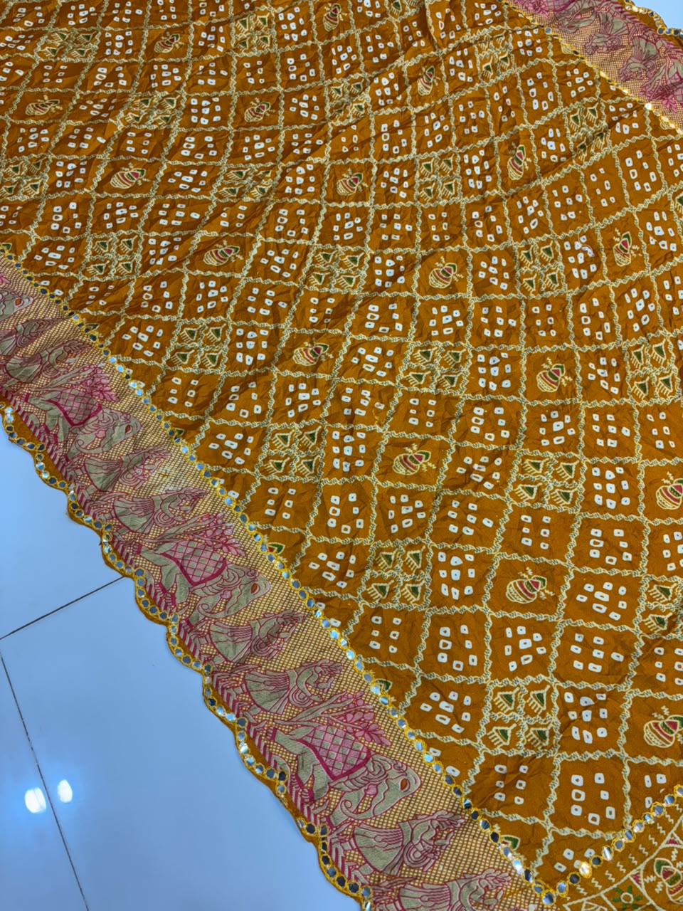 Bandhani Chiffon Silk Saree | Soft Bandej Daily Wear Saree