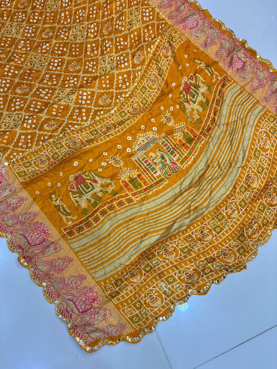 Bandhani Chiffon Silk Saree | Soft Bandej Daily Wear Saree
