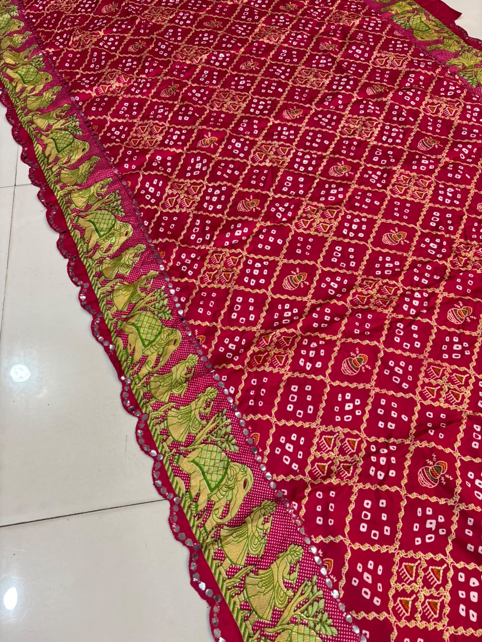 Bandhani Chiffon Silk Saree | Soft Bandej Daily Wear Saree