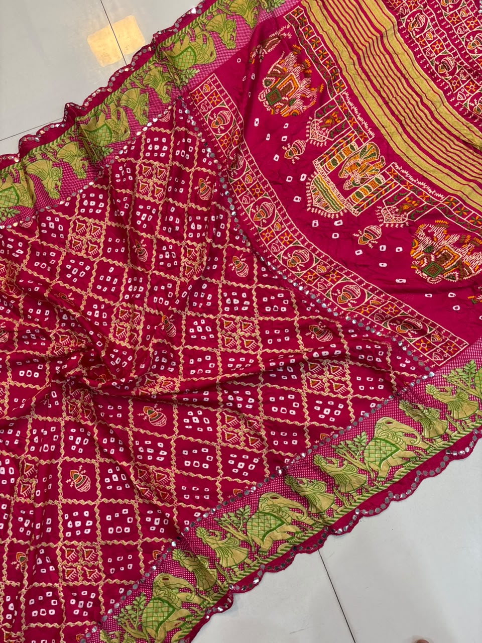 Bandhani Chiffon Silk Saree | Soft Bandej Daily Wear Saree