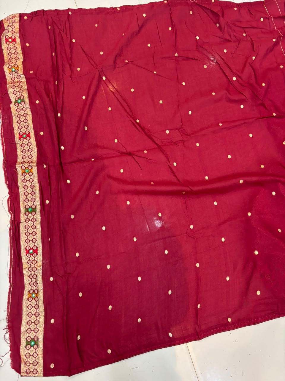 Designer Matka Silk Embroidery Saree with Diamond & Viscose Weaving