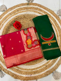 Viral Rajmata Banarasi Silk Saree with Heavy Aari Work Blouse