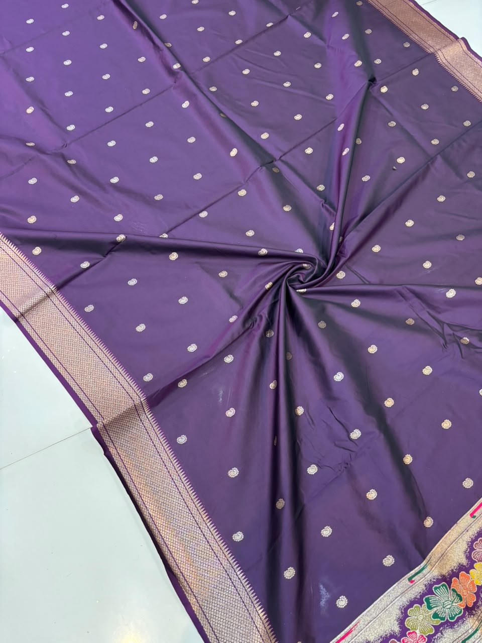 Viral Rajmata Banarasi Silk Saree with Heavy Aari Work Blouse