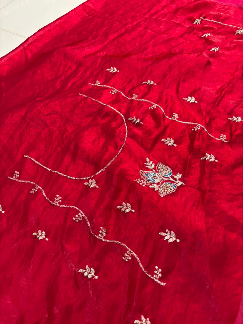 Royal Diamond Embroidered Designer Fancy Saree