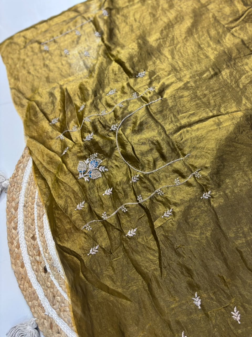 Royal Diamond Embroidered Designer Fancy Saree