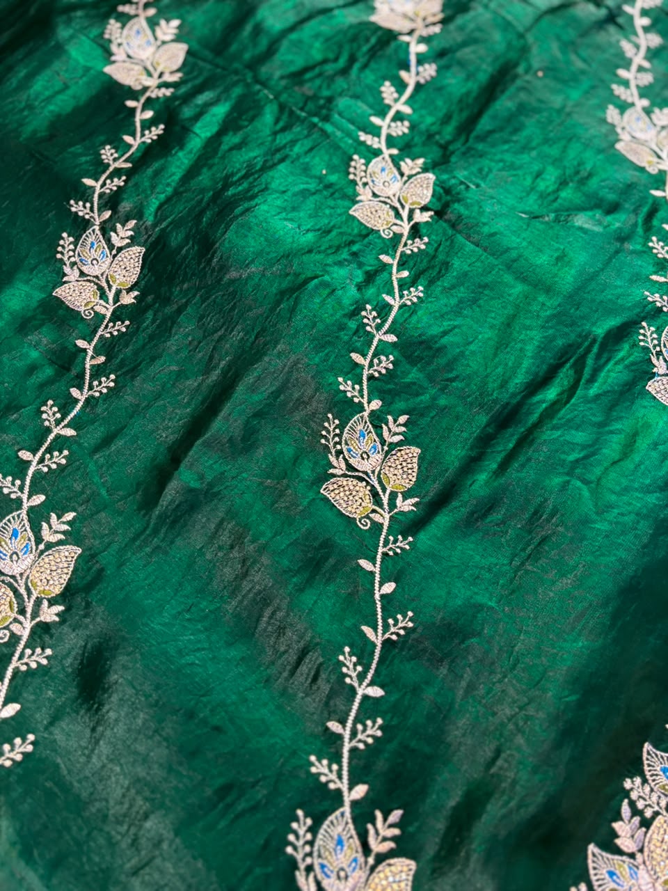 Royal Diamond Embroidered Designer Fancy Saree