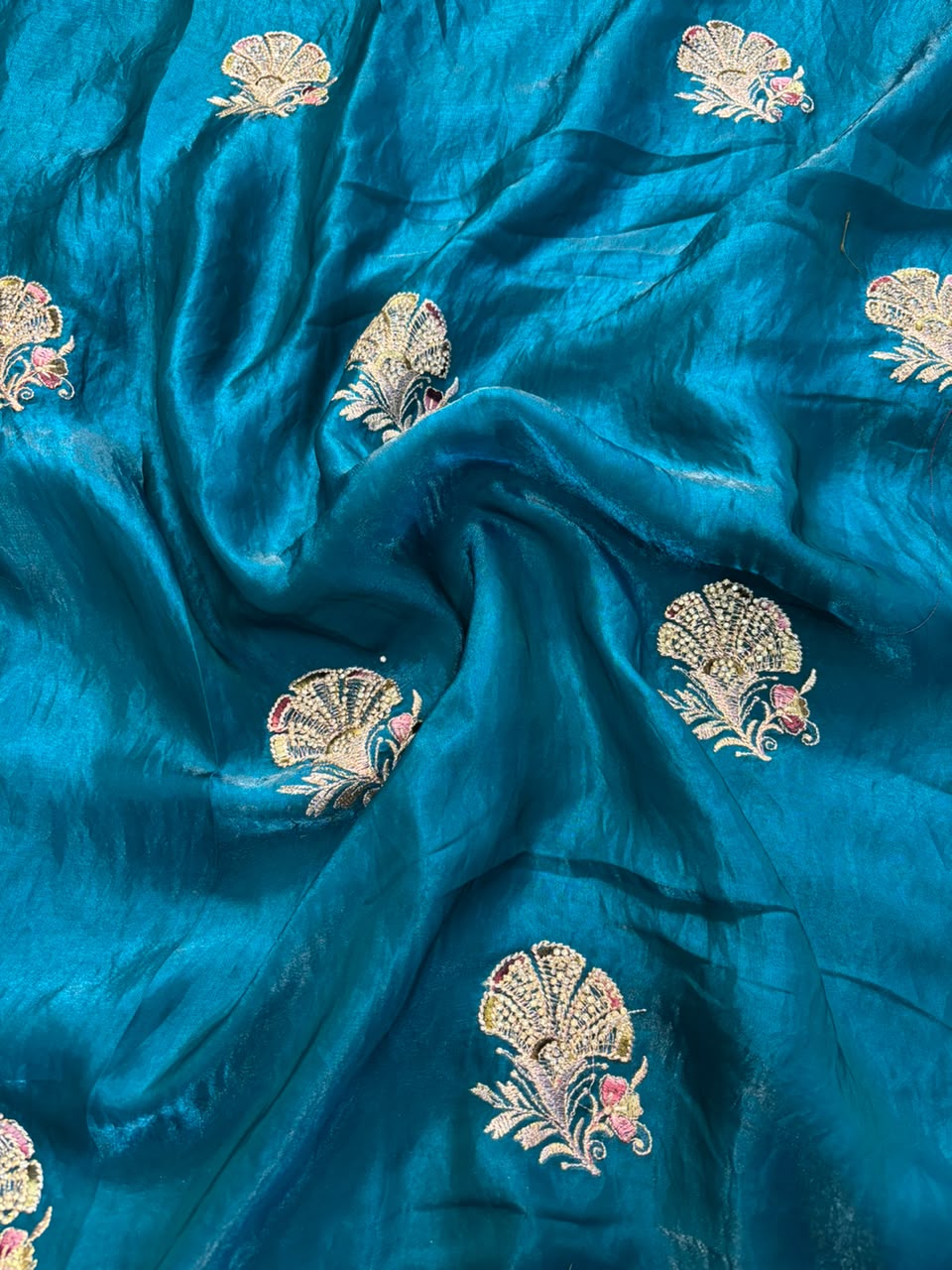 Royal Diamond Embroidered Designer Fancy Saree