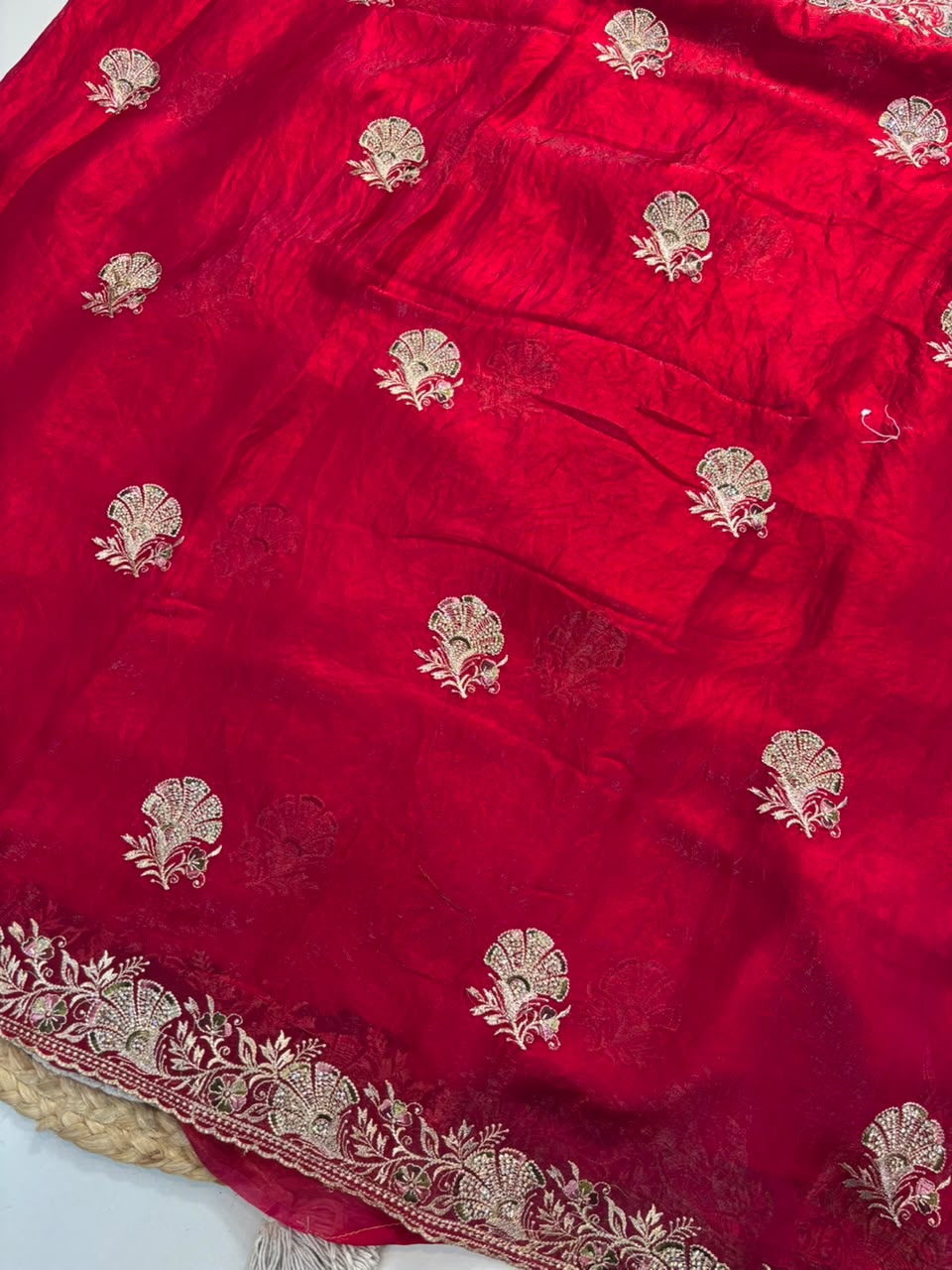 Royal Diamond Embroidered Designer Fancy Saree