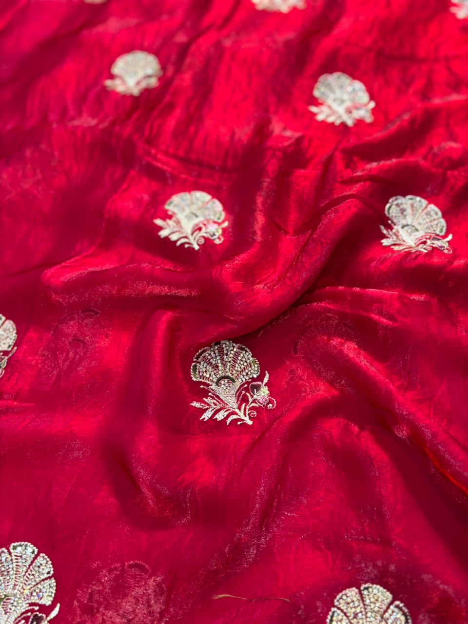Royal Diamond Embroidered Designer Fancy Saree