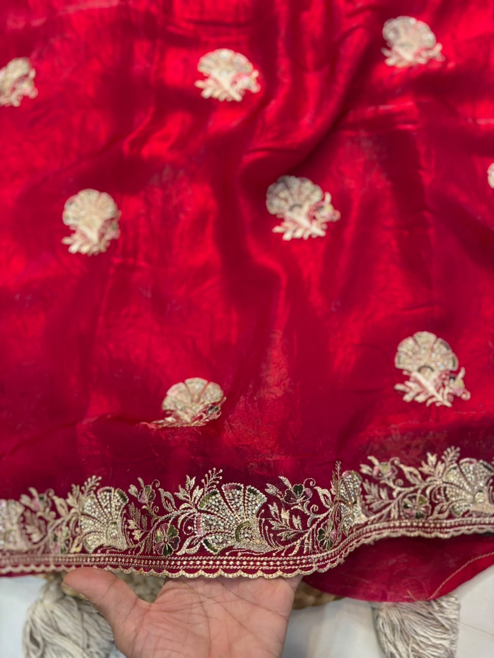 Royal Diamond Embroidered Designer Fancy Saree